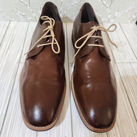 Steve Madden P-Ender Brown Leather Upper Oxford Dress Shoes Men's 13 - Picture 4 of 10